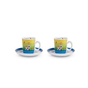Set 2 tazzine caffè Le Casette Blu