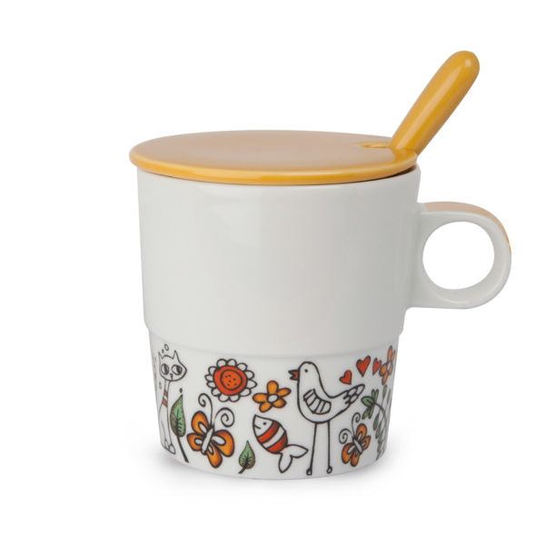 Tisaniera Tea For Two Arancio con cucchiaino