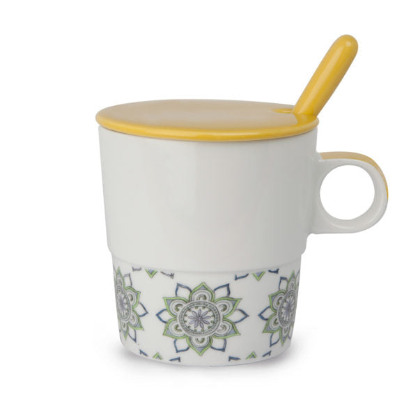 Tisaniera Tea For Two Gialla con cucchiaino